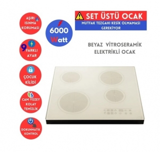 AFM Tech Lovente Beyaz Ankastre Set FC-076 + FM7701 + FM3251