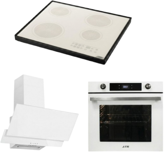 AFM Tech Argea Beyaz Ankastre Set FC-076 + FM7701 + FM3301
