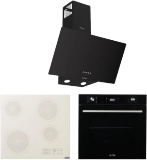 AFM Tech Ve Ferre Cata Siyah Ankastre Set V6-05 + FM 7700 + D086-SA