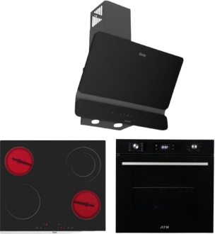 Afm Tech ve Ferre Voes Siyah Ankastre Set MS263 + FM 7700 + D080-SA