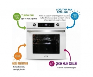 AFM Tech Rolea Beyaz Ankastre Set V6-05 + FM7701 + FM3251