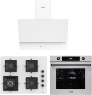 AFM Tech ve Ferre Modea Beyaz Ankastre Set SC406 WFA + FM7701 + FM3401