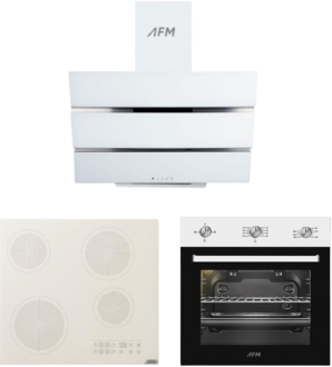 Afm Tech Laura Beyaz Ankastre Set V6-05 + FM7301 + FM3251