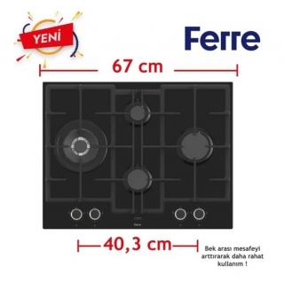 AFM Tech ve Ferre Modeo Siyah Ankastre Set ED075-WFA + FM 7700 + FM3400