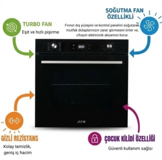 AFM Tech Ve Ferre Velvo Siyah Ankastre Set LN385 + FM 7700 + FM3400