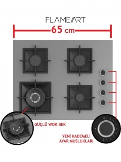 AFM Tech ve Ferre Gruse Antrasit Ankastre Set SC408 WFA + FM7710 + 3407