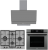 AFM Tech ve Ferre Grive Gri Ankastre Set ED071 + FM7710 + 3407