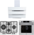 AFM Tech ve Ferre Snow Glow Beyaz Ankastre Set ED076-WFA + FM7701 + FM3251