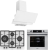 AFM Tech ve Ferre Beyaz Ankastre Set ED076 + FM7701 + FM3301