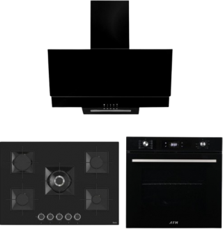 AFM Tech ve Ferre Lugan Siyah Ankastre Set RS035 + FM 7700 + FM3250