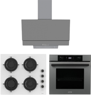 AFM Tech ve Ferre Gri Ankastre Set CS206-FA + FM7710 + 3407