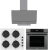 AFM Tech ve Ferre Gri Ankastre Set CS206-FA + FM7710 + 3407