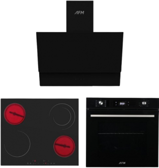 AFM Tech ve Ferre Mech Siyah Ankastre Set MS263 + FM 7700 + FM3400