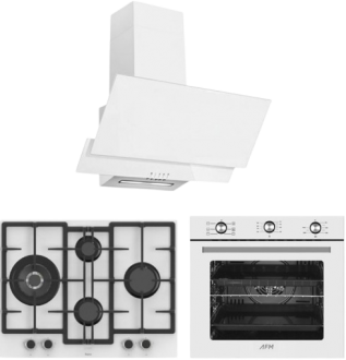 AFM Tech ve Ferre Magico Beyaz Ankastre Set ED076-WFA + FM7601 + FM3301