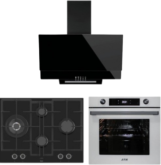 AFM Tech ve Ferre IQM Siyah Ankastre Set ED075-WFA + FM7701 + FM3250