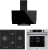 AFM Tech ve Ferre IQM Siyah Ankastre Set ED075-WFA + FM7701 + FM3250