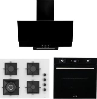 AFM Tech ve Ferre Siyah Ankastre Set SC406 WFA + FM 7700 + FM3250
