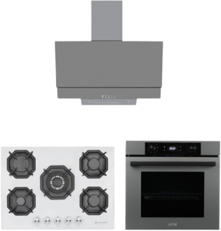 AFM Tech ve Eminçelik Gri Ankastre Set 22386 S + FM7710 + 3407
