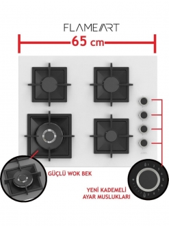 AFM Tech ve Ferre Lucido Beyaz Ankastre Set SC406 WFA + FM7601 + Tech FM3301