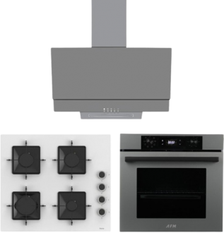 AFM Tech ve Ferre Beg Gri Ankastre Set SS206 + FM7710 + 3407