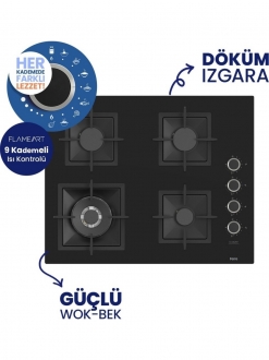 AFM Tech ve Ferre Siyah-Beyaz Ankastre Set SC405-WFA + FM7701 + FM3250