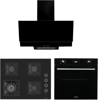 AFM Tech ve Ferre Siyah Ankastre Set SC405-WFA + FM 7700 + FM3250
