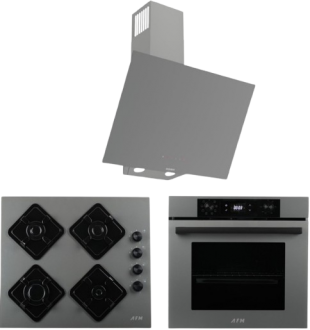 AFM Tech ve Ferre Antrasit Ankastre Set FM-BD 2210 + FM7710 + D079-SA