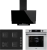 AFM Tech ve Ferre MArs Siyah Ankastre Set SS205 + FM7701 + FM3250