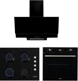 AFM Tech Home Dizayn Siyah Ankastre Set FM2200 BD + FM 7700 + FM3250