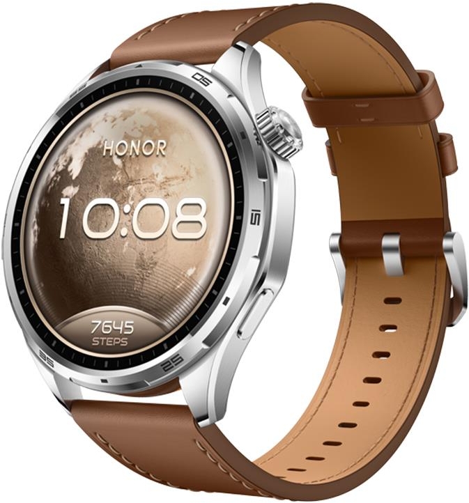 The honor watch 6 is a brown smartwatch