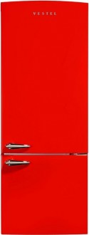 Vestel Retro NFKY510 Kırmızı Buzdolabı