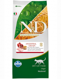 N&D Düşük Tahıllı Kısırlaştırılmış Tavuklu Narlı 10 kg resim