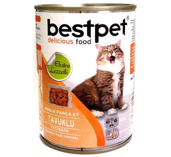 Bestpet Soslu Parça Tavuk Etli 415 gr Kedi Maması