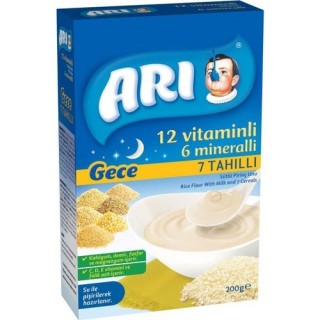 ARI Gece 7 Tahıllı Sütlü Pirinç Unu 200 gr Kaşık Mama