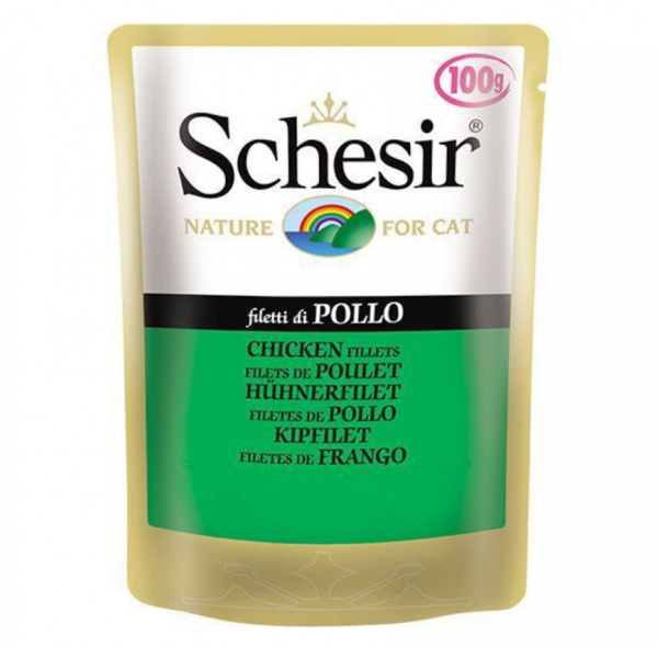 Schesir Pouch Kıyılmış Tavuklu 100 gr Kedi Maması