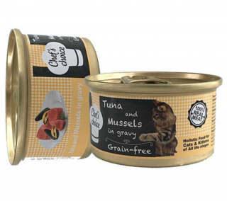 Chef's Choice Soslu Ton Balığı ve Midyeli Kedi Maması