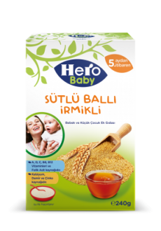 Hero Baby Sütlü Ballı İrmikli 240 gr Kaşık Mama