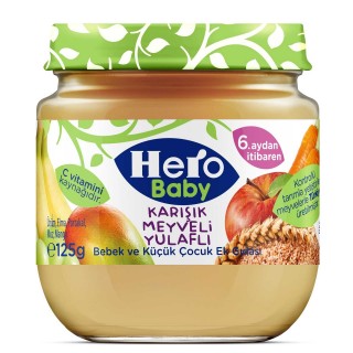 Hero Baby Karışık Meyveli Yulaflı 125 gr Kavanoz Mama
