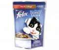 Felix Pouch Sığır Etli ve Tavuklu 100 gr resim