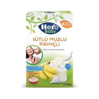 Hero Baby Sütlü Muzlu Pirinçli 240 gr Kaşık Mama