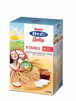 Hero Baby Sütlü Peynirli Pekmezli 8 Tahıllı 250 gr Kaşık Mama