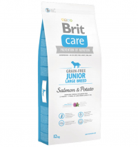 Brit Care Grain-free Junior Large Breed Salmon & Potato 12 kg resim
