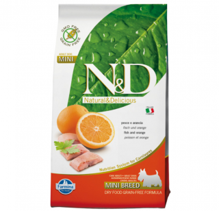 N&D Tahılsız Mini Balıklı ve Portakallı 2.5 kg Köpek Maması