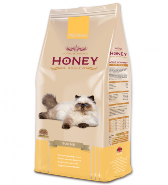 Honey Premium Gurme Adult Renkli Taneli 15 kg Kedi Maması