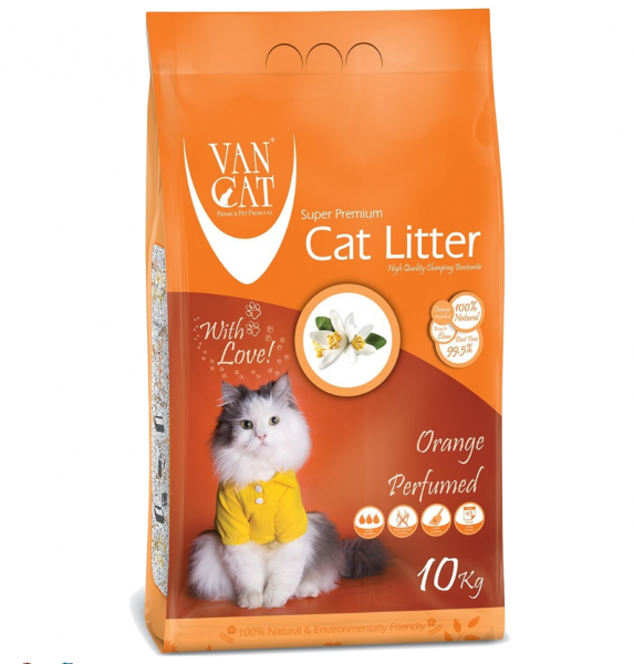 Vancat Portakal Kokulu İnce Taneli 10 kg Kedi Kumu (10 kg)