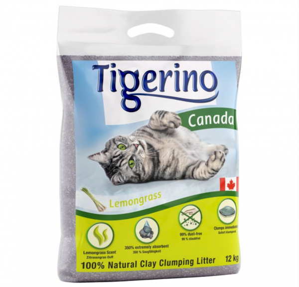 Tigerino Canada Limon Otu 12 kg Kedi Kumu