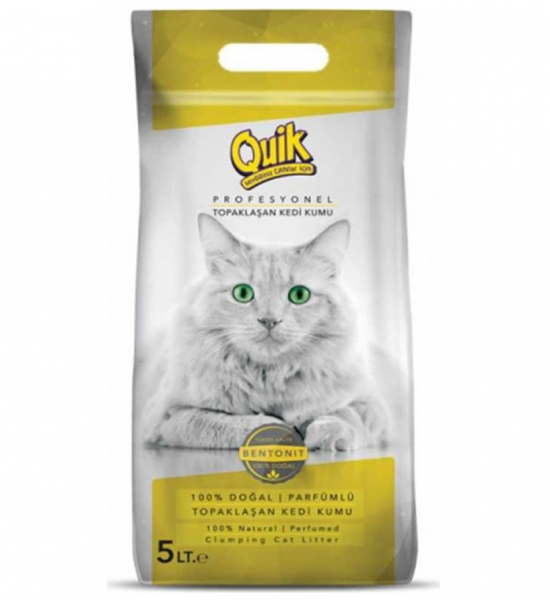 Quik Bentonit Kalın 5 lt Kedi Kumu