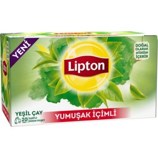 Lipton Yeşil Çay Yumuşak İçimli Bardak Poşet Çay 20 Adet