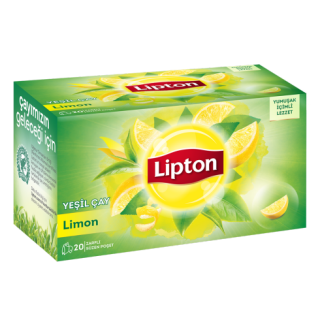 Lipton Yeşil Çay Limonlu Bardak Poşet Çay 20 Adet