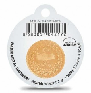 Nadir Gold 22 Ayar 1 Gram Altın